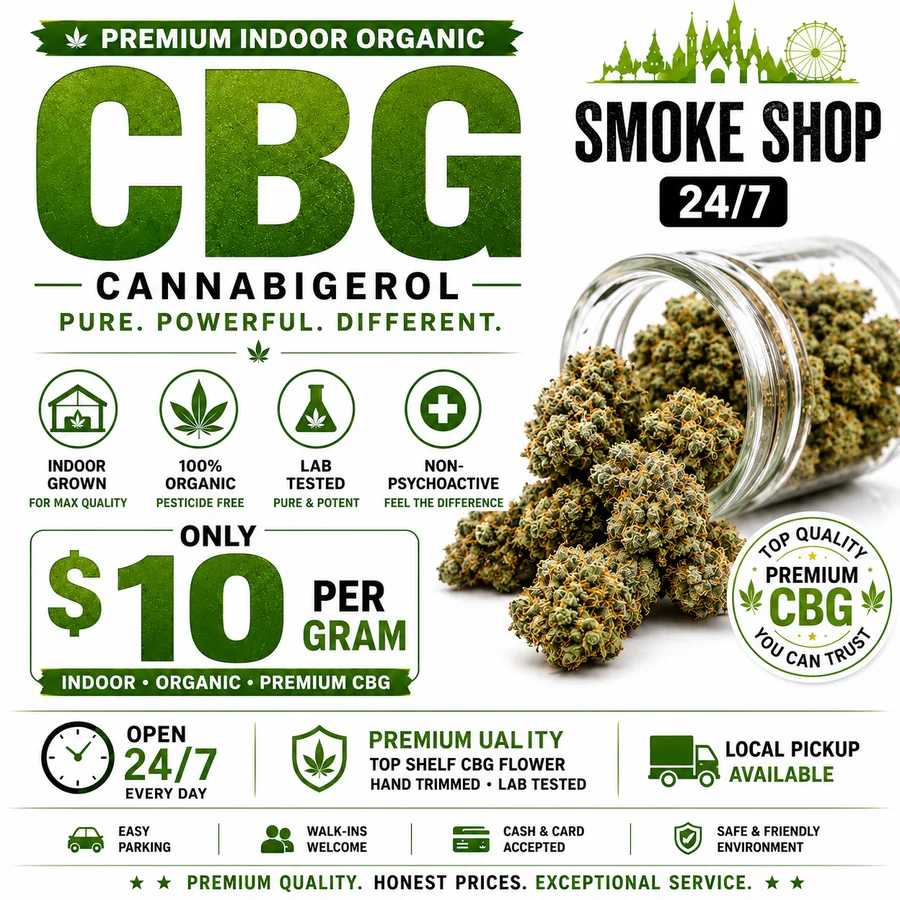 Premium Indoor CBG Flower at 247 Smoke Shop Sand Lake / Universal Studio in Orlando