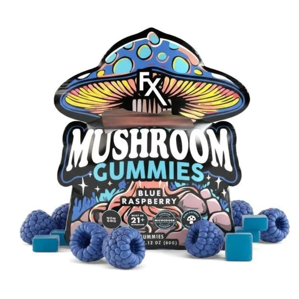 FX Mushroom Gummies Blue Raspberry — 15 microdose gummies, 21+ only, at 247 Smoke Shop Sand Lake / Universal Studio Orlando