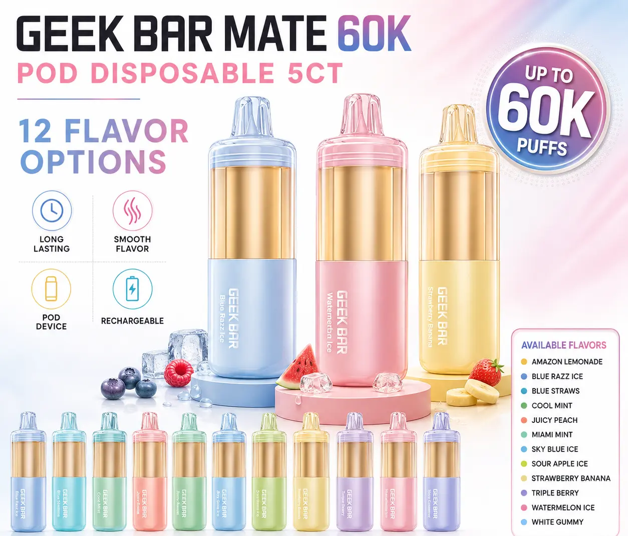 Geek Bar Mate 60K Pod at 247 Smoke Shop Sand Lake / Universal Studio in Orlando