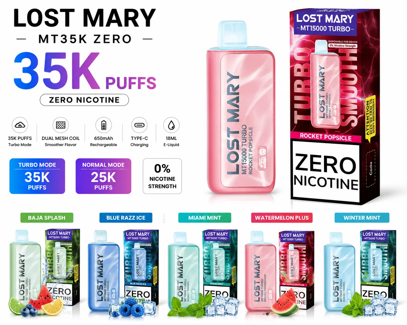 Lost Mary MT35K Zero at 247 Smoke Shop Sand Lake / Universal Studio in Orlando