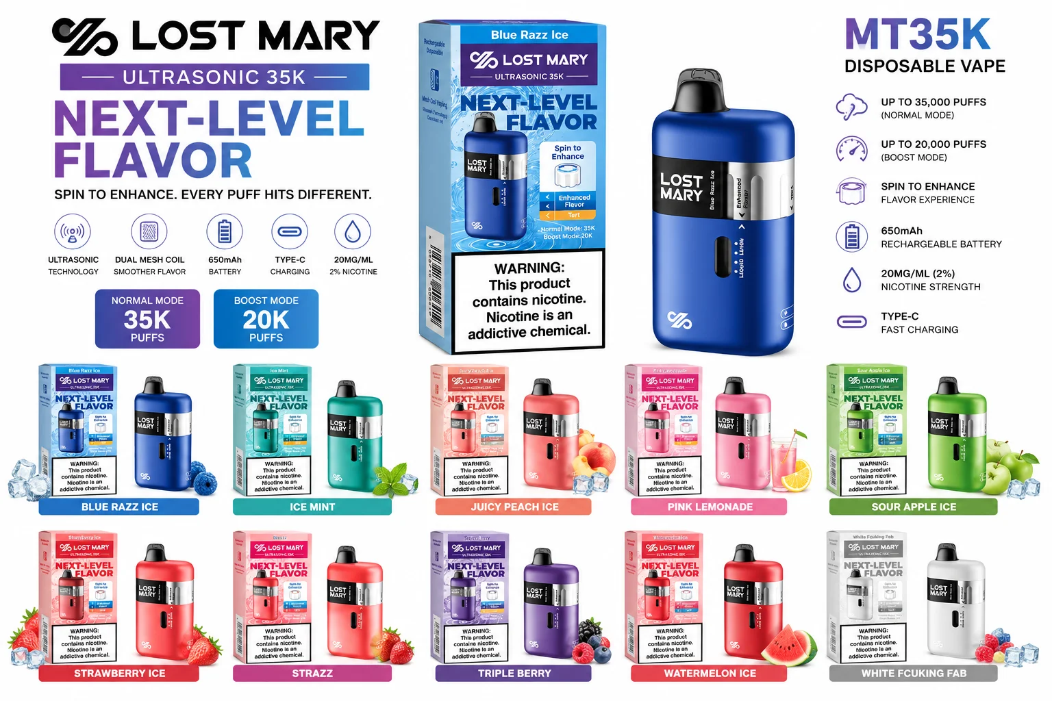 Lost Mary MT35K Ultrasonic at 247 Smoke Shop Sand Lake / Universal Studio in Orlando