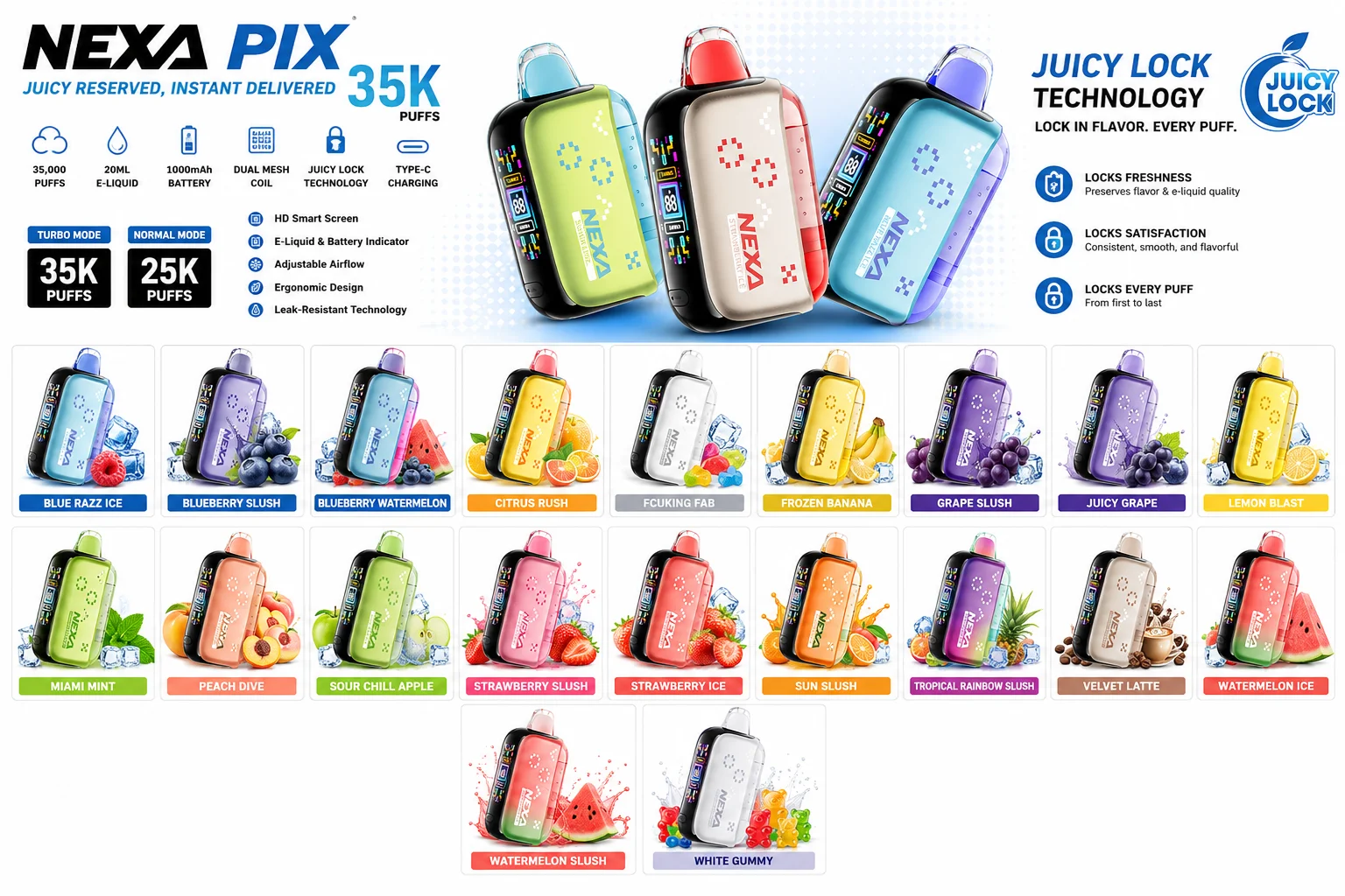 NEXA PIX 35K Disposable Vape at 247 Smoke Shop Sand Lake / Universal Studio in Orlando
