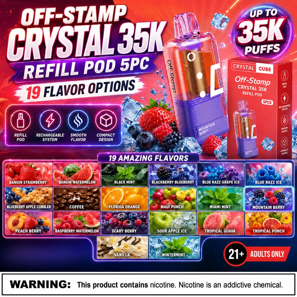 Off-Stamp Crystal 35K Refill Pod at 247 Smoke Shop Sand Lake / Universal Studio in Orlando