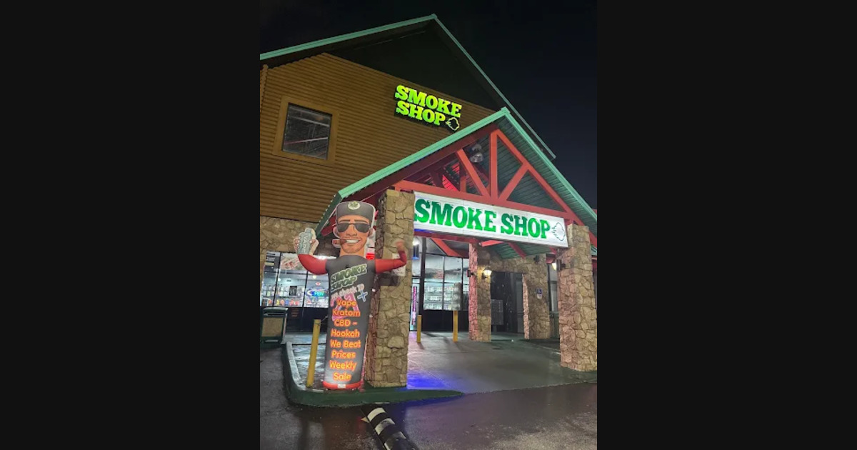 Adult-only retail storefront representing secure product purchase and storage.