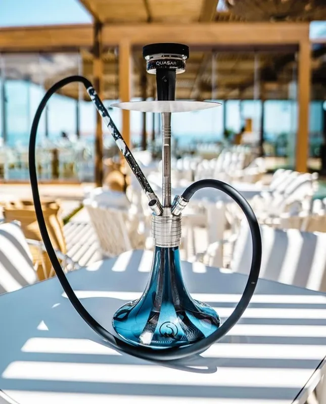 Blue hookah setup for Hookah Rental Orlando